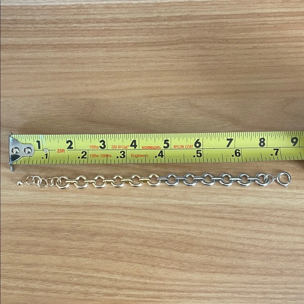 Anthropologie Mixed Metal Link Bracelet - Picture 3 of 3